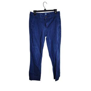St. Johns Bay Womens Blue Chino Pants Size 8 Cotton Blend Mid-Rise Slim